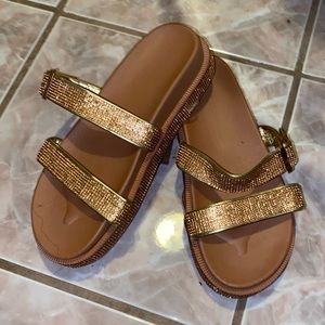 Gold sandals